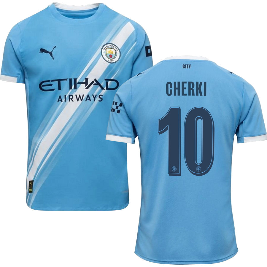 Manchester City Home #10 CHERKI Jersey 2025/26 Adults-Footzilla