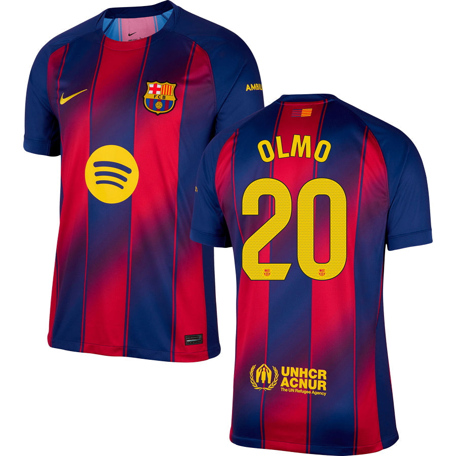 Barcelona FC Home #20 OLMO Jersey 2025/26 Adults-Footzilla