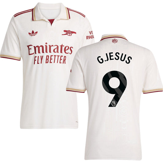 Arsenal Third Jersey #9 G.JESUS 2025/26 Adults-Footzilla